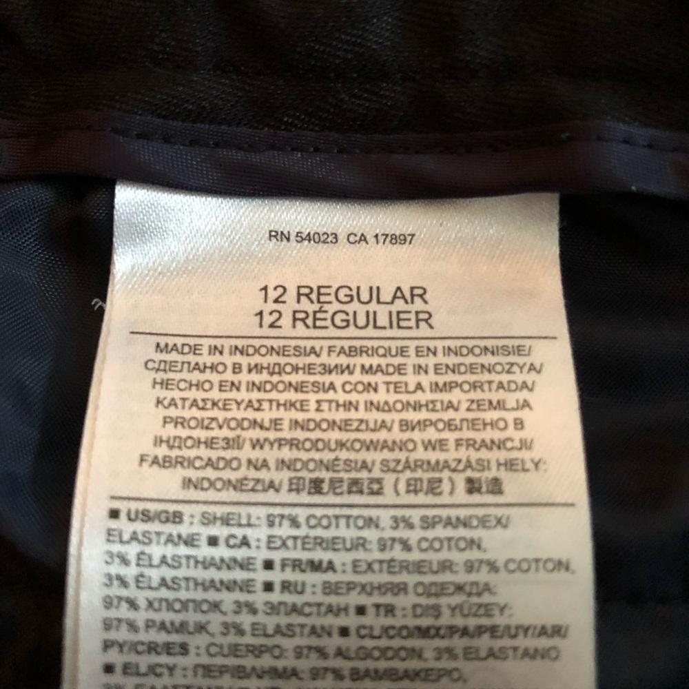 Banana Republic navy pant, 12R EUC